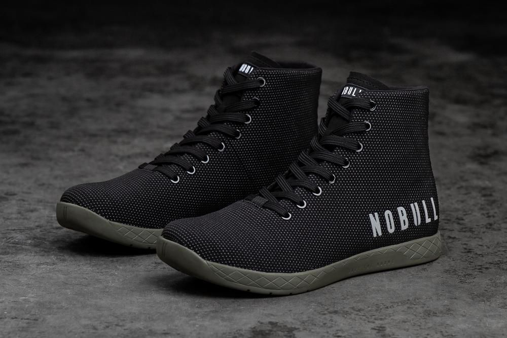 NOBULL High-Top Superfabric Uzun Spor Ayakkabı Erkek - Siyah - Turkiye (KXM-761305)